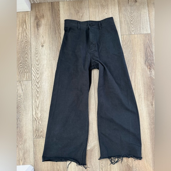 Zara Black High Waisted Wide Leg Jeans Size 10 - Picture 7 of 8